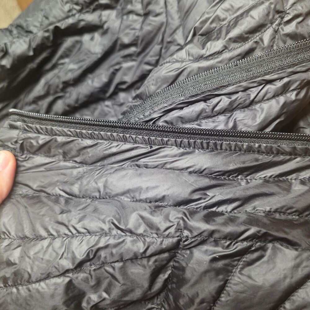 Halifax Traders Puffer Jacket Size XL Black Zip Hood Packable Lightweight - Picture 5 of 8